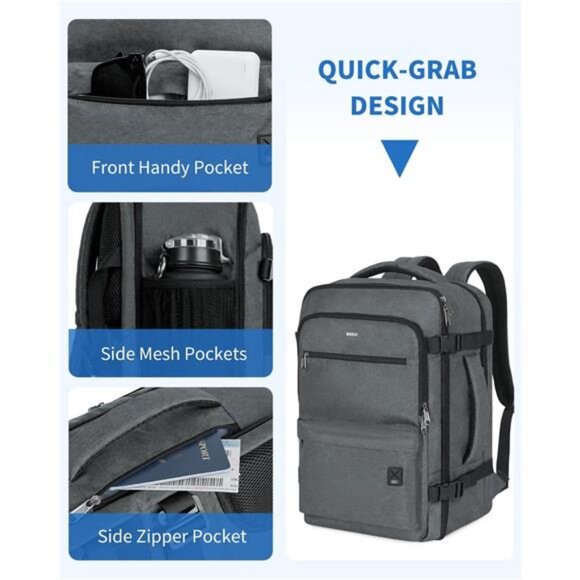 WANDF Travel Backpack For Spirit Airlines Personal Item Bag 18x14x8 with Wet main image 5